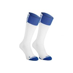 Skarpety do gry w siatkówkę V500 damskie. Niebieskie skarpetki damskie ALLSIX, bez wzorów, z elastanu. Za 19,99 zł.