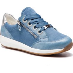 Sneakersy ARA - 12-34587-09 Sky/Silber. Niebieskie sneakersy damskie marki ara, z zamszu. Za 419,00 zł.