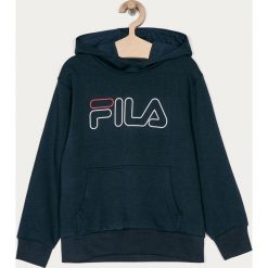 Fila - Bluza dziecięca 134-164 cm. Czarne bluzy dziewczęce Fila, z nadrukiem, z bawełny, bez rękawów, z kapturem. Za 189,90 zł.