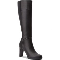 Kozaki GEOX - D Annya H. G D84AEG 00085 C9999 Black. Czarne kozaki damskie Geox, ze skóry ekologicznej, przed kolano, na wysokim obcasie, na obcasie, bez zapięcia. W wyprzedaży za 469,00 zł.
