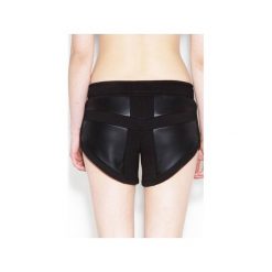Szorty - Contrast Line. Czarne szorty damskie z printem marki Agnieszka martini, na lato, z bawełny. Za 199,00 zł.