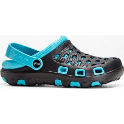 Klapki bonprix czarno-turkusowy. Klapki damskie bonprix. Za 44,99 zł.