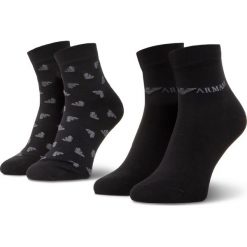 Zestaw 2 par niskich skarpet męskich EMPORIO ARMANI - 302602 0A292 00020 r.39-46 Nero. Czarne skarpetki męskie Emporio Armani, bez wzorów, z elastanu. Za 89,00 zł.