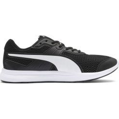 Czarne Buty Puma Escaper Core M 369985 01 czarno białe. Czarne buty sportowe męskie Puma, z gumy, na sznurówki, na fitness i siłownię. W wyprzedaży za 219,00 zł.