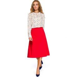 Czerwona Klasyczna Trapezowa Spódnica Midi. Czerwone spódniczki damskie Molly.pl, do pracy, s, bez wzorów, eleganckie, midi, trapezowe. Za 99,90 zł.