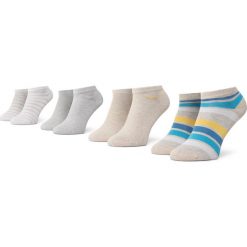 Zestaw 4 par niskich skarpet damskich QUAZI - QZ-SOCKS-65-04-WOMAN-008 Beżowy Kolorowy. Brązowe skarpetki damskie QUAZI, bez wzorów, z elastanu. Za 39,00 zł.
