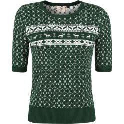 Swetry klasyczne damskie: Dancing Days Paige Top Sweter damski zielony/biały