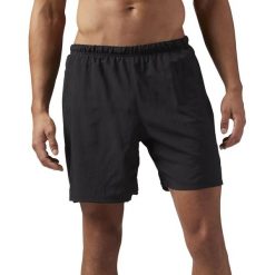SPODENKI REEBOK RUNNING (L). Spodenki sportowe męskie Reebok, m, bez wzorów, ze skóry, do biegania. W wyprzedaży za 119,99 zł.