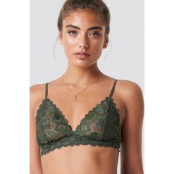 Samsoe & Samsoe Biustonosz Marilyn 6356 - Green. Zielone biustonosze koronkowe Samsøe & Samsøe, z haftami. W wyprzedaży za 70,98 zł.