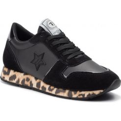 Trampki i Sneakersy Trussardi Jeans. Czarne trampki i tenisówki damskie Trussardi Jeans, bez wzorów, z jeansu, na sznurówki. Za 590,00 zł.