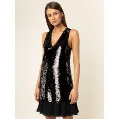 Sukienka koktajlowa Emporio Armani 3H2A92 2NWLZ 0999. Czarne sukienki damskie Emporio Armani, bez wzorów, z elastanu, wizytowe, bez kołnierzyka, bez rękawów. W wyprzedaży za 789,00 zł.