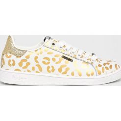 Pepe Jeans - Buty Brompton Flashy. Różowe buty sportowe damskie Pepe Jeans, bez wzorów, z jeansu, sportowe. W wyprzedaży za 179,90 zł.