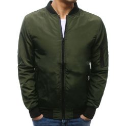 Kurtki męskie bomber: Kurtka męska bomber jacket oliwkowa (tx2169)