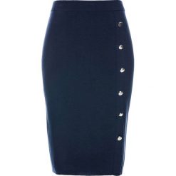 Spódnica dzianinowa bonprix ciemnoniebieski. Niebieskie spódniczki damskie bonprix, bez wzorów, z dzianiny, plisowane. Za 54,99 zł.