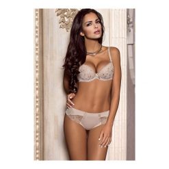 Biustonosz Annika Latte Push-up. Brązowe biustonosze Konrad, bez wzorów, ze skóry. Za 107,90 zł.