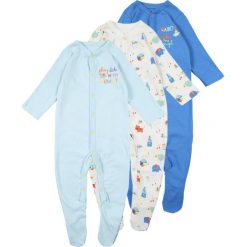 Bielizna chłopięca: mothercare BOYS MUMMY AND DADDY SLEEPSUIT BABY 3 PACK Piżama blue