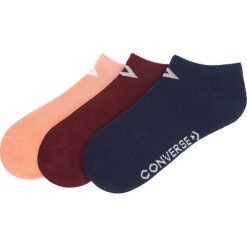 Zestaw 3 par niskich skarpet damskich CONVERSE - E751D-3009 Bordowy Granatowy Różowy. Różowe skarpetki damskie Converse, z elastanu. Za 39,00 zł.