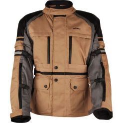 Kurtki męskie: W-TEC Męska kurtka motocyklowa Kalahari brązowo-szara r. M (9237)