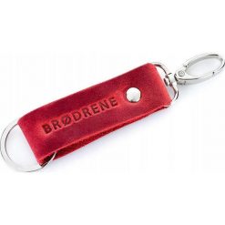 Breloczek skórzany Brodrene BR01 czerwony - Czerwony. Czerwone breloki męskie Brødrene. Za 29,99 zł.