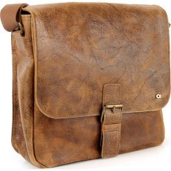 Torba skórzana na ramię unisex DAAG Jazzy Wanted 95 jasnobrązowa - jasny brązowy. Pomarańczowe torby męskie skórzane daag, bez wzorów, ze skóry, na ramię. Za 339,99 zł.