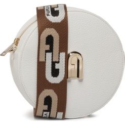 Torebka FURLA - Sleek 1057274 B BAHM W64 Talco h/Cognac h. Białe listonoszki damskie Furla, bez wzorów, ze skóry, bez dodatków. Za 1129,00 zł.
