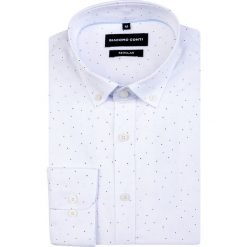 Koszula SIMONE KDBR000946. Niebieskie koszule męskie Giacomo Conti, m, bez wzorów, z elastanu, button down, z długim rękawem. Za 199,00 zł.