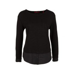 S.Oliver Sweter Damski 40 Czarny. Czarne swetry klasyczne damskie marki S.Oliver, na zimę, s, z okrągłym kołnierzem. W wyprzedaży za 116,00 zł.