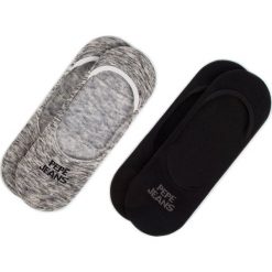 Zestaw 2 par stopek damskich PEPE JEANS - Sophie PLU10173 Grey Marl/Black 0AA. Szare skarpetki damskie Pepe Jeans, bez wzorów, z elastanu. Za 59,00 zł.