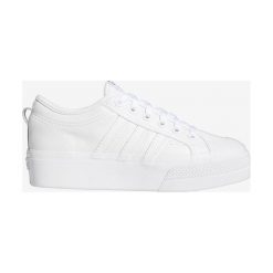 Adidas Originals Nizza Platform Sneakers Biały. Białe trampki i tenisówki damskie adidas Originals, bez wzorów, ze skóry, bez zapięcia. Za 309,95 zł.