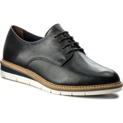Oxfordy TAMARIS - 1-23202-20 Navy Leather 848. Niebieskie jazzówki damskie marki Tamaris, ze skóry, na płaskiej podeszwie. W wyprzedaży za 199,00 zł.