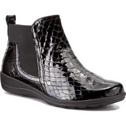 Botki CAPRICE - 9-25457-29 Black Croco 064. Czarne buty zimowe damskie Caprice, z materiału. W wyprzedaży za 229,00 zł.