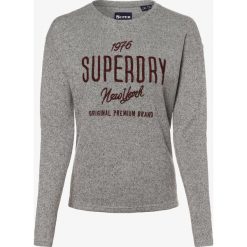 Superdry - Sweter damski – Maddie, szary. Szare swetry damskie Superdry, l, z haftami, z materiału, bez rękawów, bez kaptura. Za 229,95 zł.