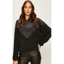 Only - Bluza. Niebieskie bluzy damskie ONLY, s, z aplikacjami, z bawełny, bez rękawów, z kapturem. W wyprzedaży za 89,90 zł.