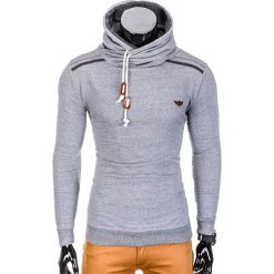 Bluzy męskie: BLUZA MĘSKA Z KAPTUREM B732 – JASNOSZARA