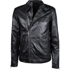 Trussardi Jeans Kurtka "Biker". Płaszcze męskie Trussardi, bez wzorów, z jeansu, bez kaptura. Za 1099,00 zł.