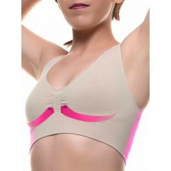 Biustonosz push-up w kolorze beżowym. Brązowe biustonosze sportowe damskie Liposlim, m, ze skóry. W wyprzedaży za 62,95 zł.