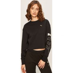Puma - Bluza. Czarne bluzy damskie Puma, s, z nadrukiem, z elastanu, bez rękawów, bez kaptura. W wyprzedaży za 159,90 zł.