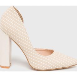 Answear - Czółenka. Szare buty ślubne damskie ANSWEAR, z materiału, na obcasie. Za 119,90 zł.