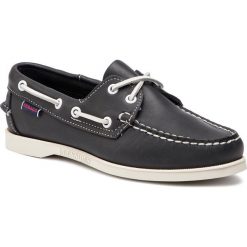 Mokasyny SEBAGO - Docksides Portland W 7000530 Blue Navy 908. Niebieskie mokasyny damskie Sebago, bez wzorów, ze skóry, bez obcasa, na płaskiej podeszwie, bez zapięcia. W wyprzedaży za 519,00 zł.