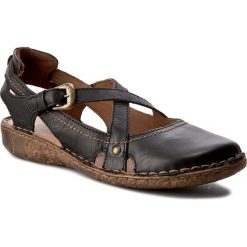 Sandały JOSEF SEIBEL - Rosalie 13 79513 95 100 Schwarz. Czarne klapki damskie Josef Seibel, bez wzorów, ze skóry, bez obcasa. W wyprzedaży za 239,00 zł.