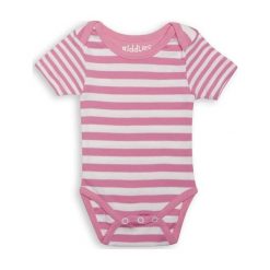 Body Sachet Pink Stripe 3-6m. Różowe body niemowlęce marki Juddlies, bez wzorów, bez rękawów. Za 29,37 zł.