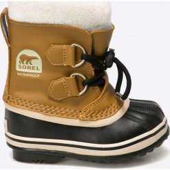Sorel - Śniegowce dziecięce Childrens Yoot Pac™ TP 259. Żółte śniegowce chłopięce Sorel, na zimę, na sznurówki. W wyprzedaży za 199,90 zł.