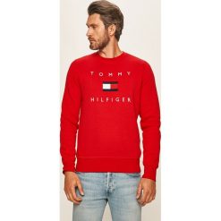 Tommy Hilfiger - Bluza. Czarne bluzy męskie TOMMY HILFIGER, s, z aplikacjami, z bawełny, z okrągłym kołnierzem, bez rękawów, bez kaptura. Za 499,90 zł.