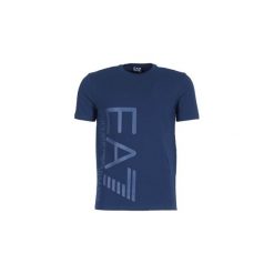 T-shirty z krótkim rękawem Emporio Armani EA7 LOGO SERIES 3ZPT36. Niebieskie t-shirty męskie marki Emporio Armani EA7, m, bez wzorów, bez kołnierzyka, krótkie. Za 247,20 zł.