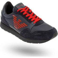 SNEAKERSY Emporio Armani. Niebieskie sneakersy męskie Emporio Armani, na sznurówki. Za 719,00 zł.