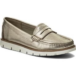 Mokasyny LASOCKI - WI05-LINA-01 Złoty. Żółte mokasyny damskie Lasocki, ze skóry. Za 139,99 zł.