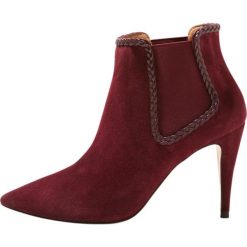 Botki damskie: Pura Lopez Botki na obcasie suede wine