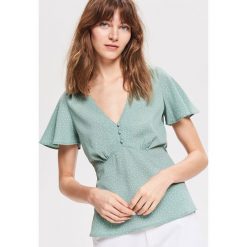 Bluzka w stylu retro - Turkusowy. Niebieskie bluzki damskie marki Reserved, bez wzorów, retro, bez kołnierzyka, bez rękawów. Za 69,99 zł.