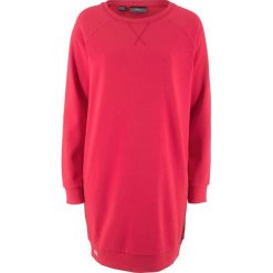Sukienka dresowa bonprix czerwony. Czerwone sukienki damskie bonprix, bez wzorów, z dresówki, bez kołnierzyka, bez rękawów. Za 54,99 zł.