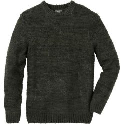 Sweter melanżowy Regular Fit bonprix ciemnozielono-ciemnoszary melanż. Zielone swetry męskie bonprix, s, bez wzorów, bez kołnierzyka, bez kaptura. Za 74,99 zł.